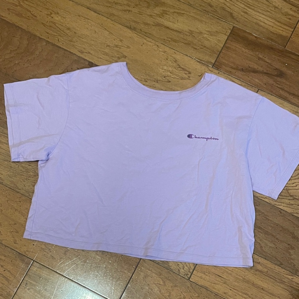 Champion Light Purple Cropped Tee